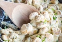 Low Carb Sauteed Mushrooms with Creamy Parmesan Garlic Sauce