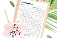 Download 8 Free Monthly Water Tracker PDFs