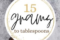 15 Grams to Tablespoons Converter for Flour, Sugar & Butter