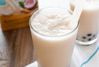 Coconut Almond Milk Tea Smoothie Recipe with Boba