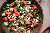 Summer Watermelon and Arugula Salad with Feta Recipe