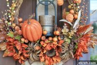 DIY Pumpkin Burlap Wreath with Fall Spice Colors