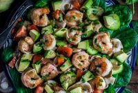 Grilled Shrimp Spinach Salad with Smoky-Sweet Dressing