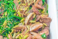 Filipino Pork and Kangkong Stir-Fry with Water Spinach