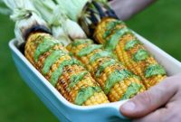 Grilled Corn on the Cob with Creamy Avocado Dill Dressing