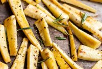 Crispy Oven-Roasted Parsnips with Garlic and Herbs