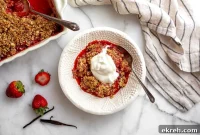 Gluten Free Strawberry Crisp Recipe with Vegan Option