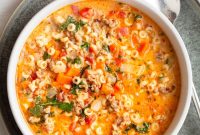 Creamy Italian Sausage and Pasta Soup Recipe