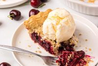 Cherry Crumb Pie with Frozen Tart Cherries