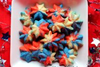 Fourth of July Fireworks Spritz Cookies