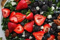 Kale Salad with Mixed Berries and Lemon Poppy Seed Dressing