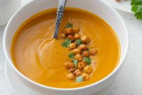 Creamy Roasted Sweet Potato and Carrot Soup Recipe