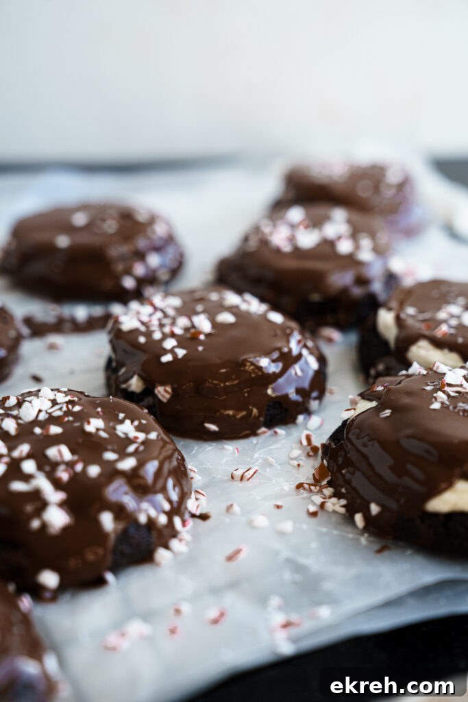 Peppermint Bark Chocolate Cookies Recipe with Candy Cane Pieces 3 img 10384 2