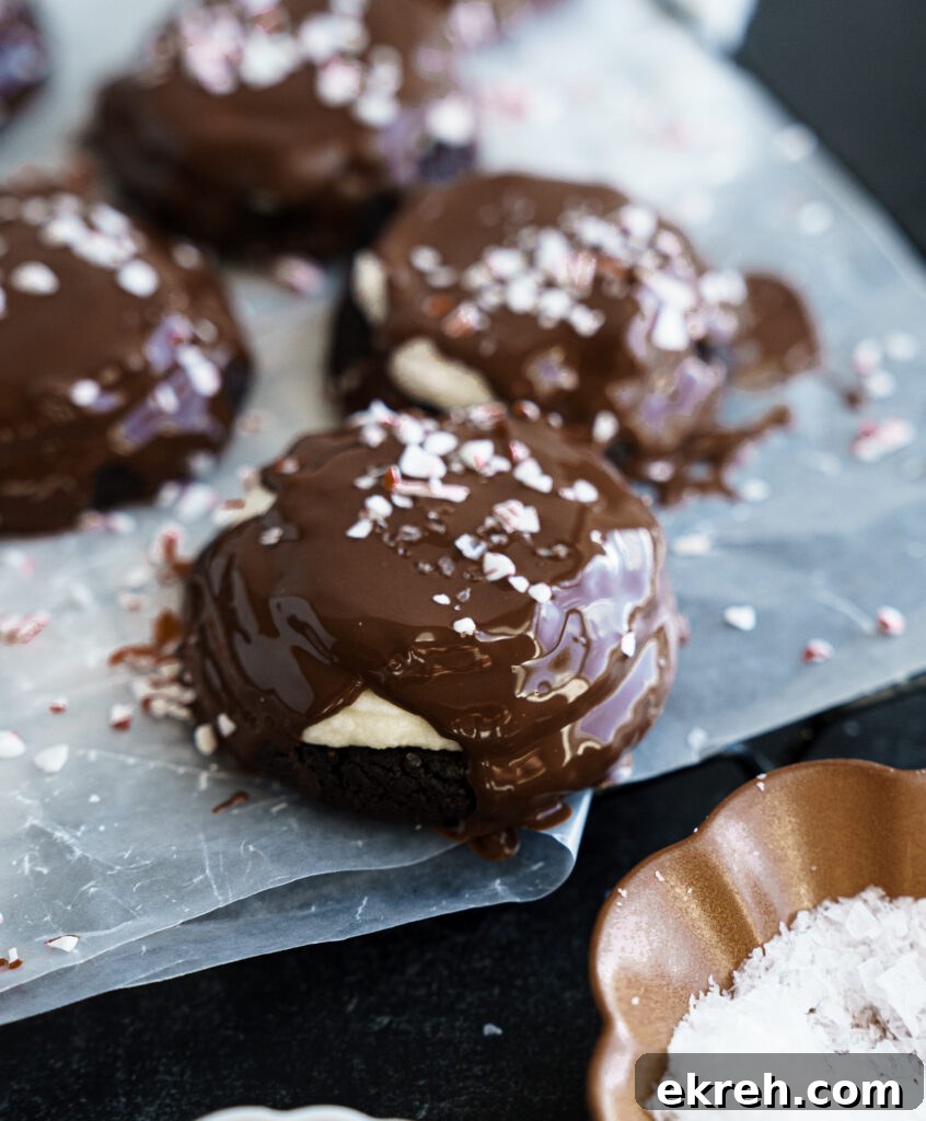Peppermint Bark Chocolate Cookies Recipe with Candy Cane Pieces 4 img 10384 3