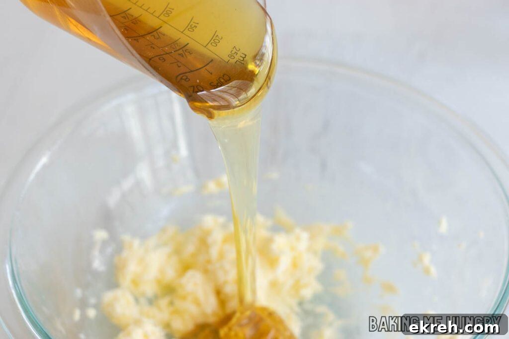 honey being added to bowl