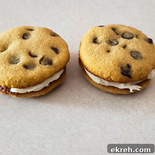 Keto Chocolate Chip Sandwich Cookies