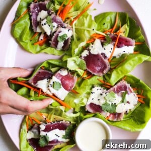 Seared Tuna Lettuce Cups with Wasabi Aioli Recipe 5 Seared Tuna Lettuce Cups