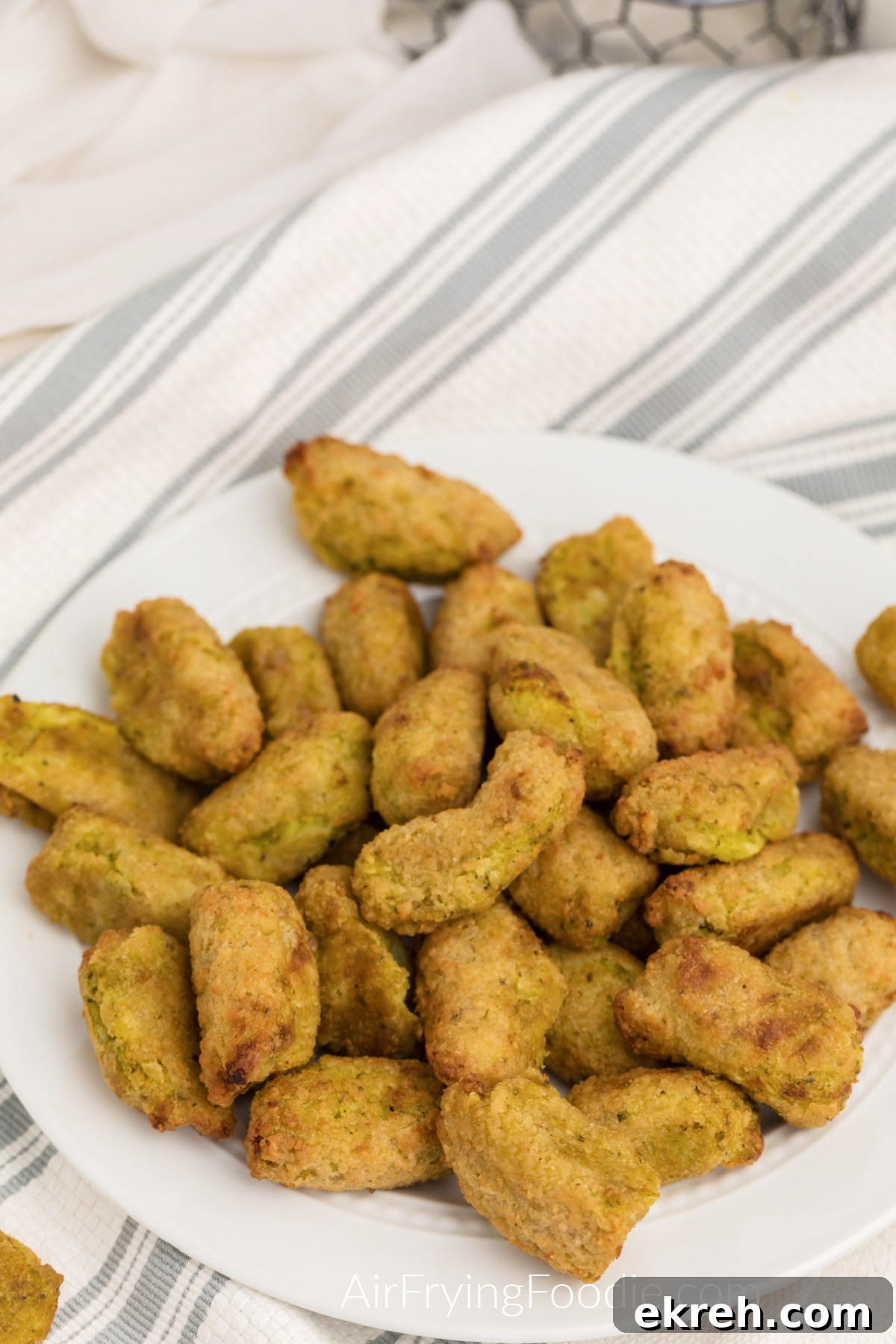 Broccoli and cheese green giant veggie tots made in the air fryer.