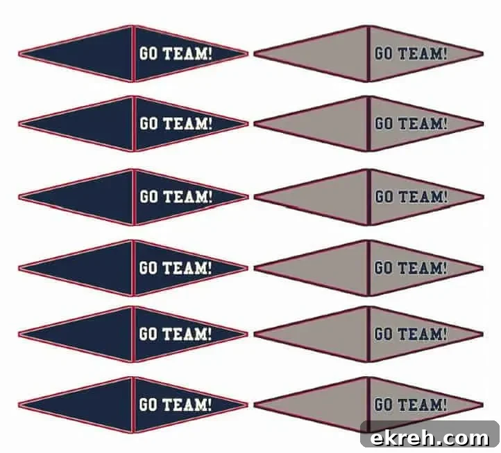 Philly Cheesesteak Sliders with Free Printable Recipe Card 10 Blue-gray printable pennants