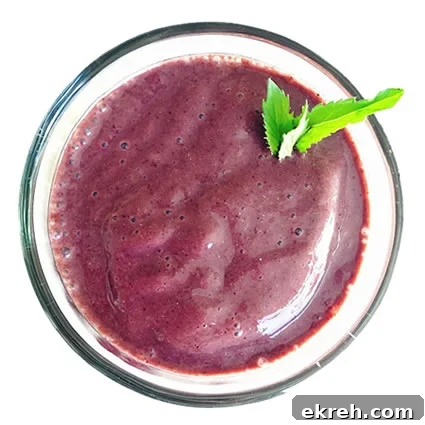 Purple Power Smoothie Recipe with Acai, Blueberries and Banana 2 Purple Power Smoothie