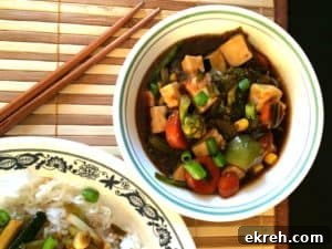 Stir fry paneer and veggies in teriyaki sauce