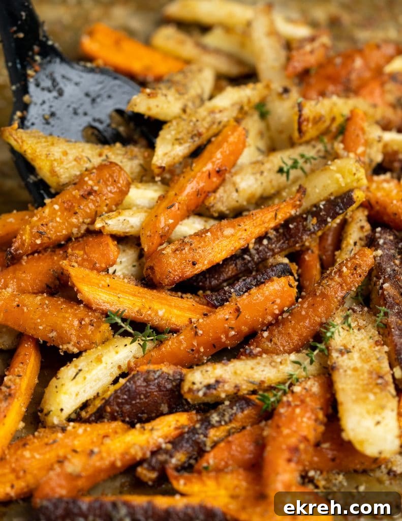 Parmesan roasted carrots.