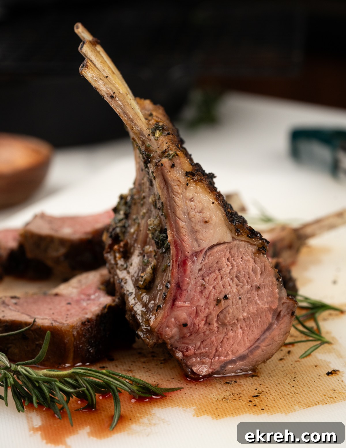 cross section of lamb rack.