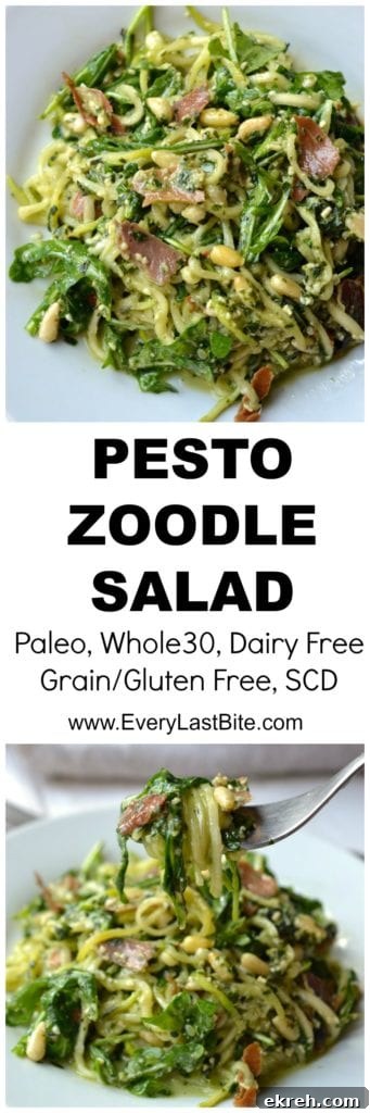 Zoodles with Pesto, Prosciutto and Pine Nuts 2 img 12478 12