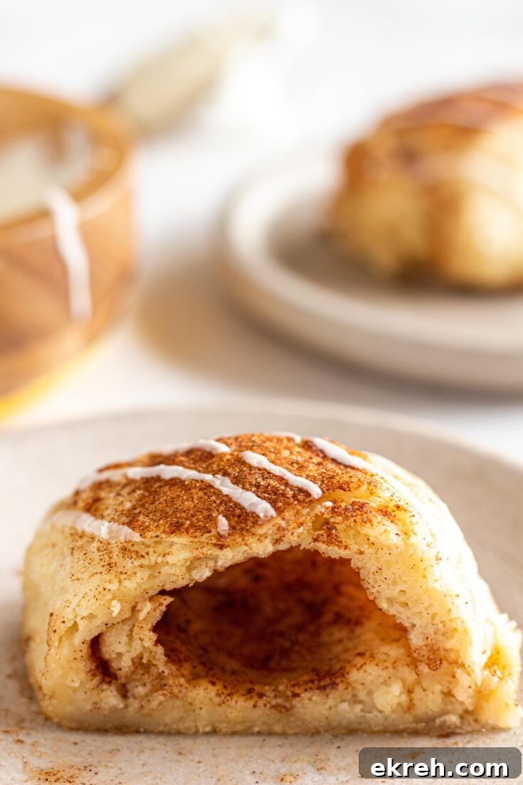 gluten free empty tomb rolls, a cinnamon sugar roll with an empty space inside.
