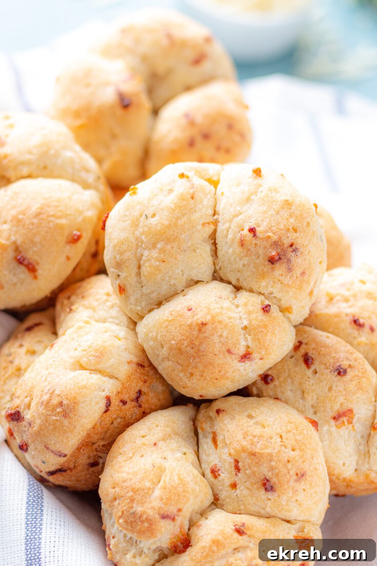 gluten free cloverleaf rolls in a basket