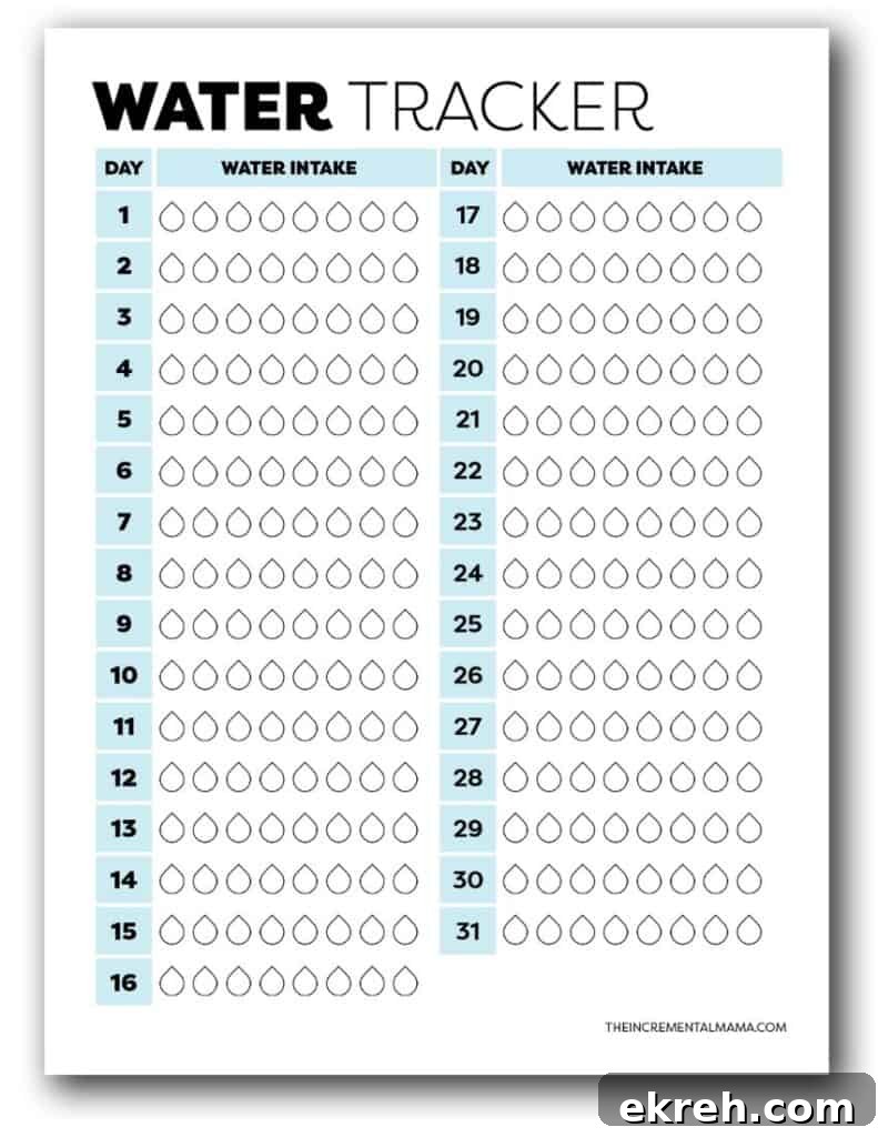 blue simple hydration tracker