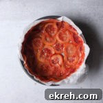 pan lined with blood orange slices