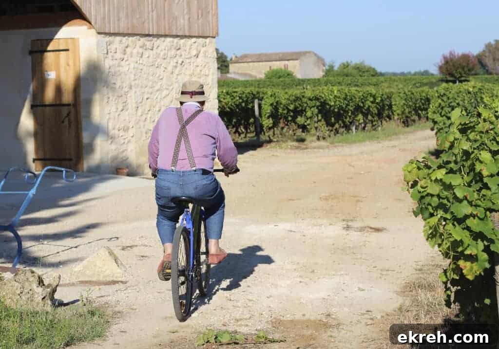 Jean Lalande on bicycle