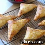Strawberry turnover pastries on tray.