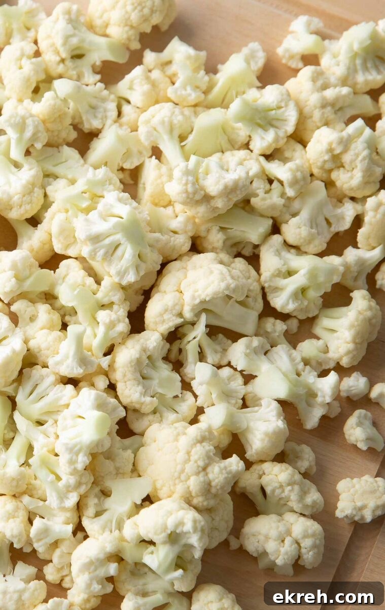 chopped cauliflower florets