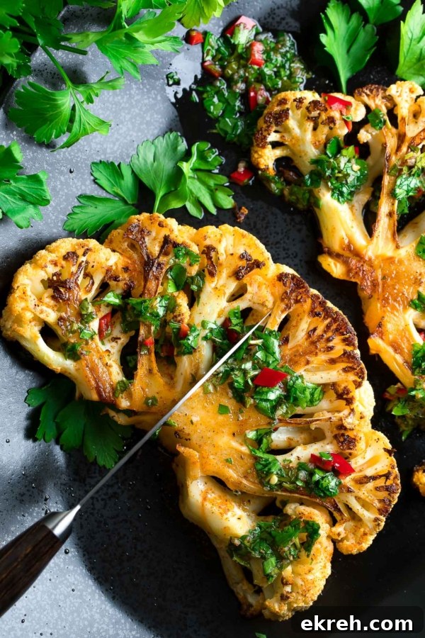 Chimichurri Cauliflower Steaks