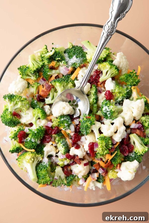 Broccoli Cauliflower Salad
