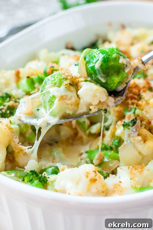 Broccoli Cauliflower Brussels Sprout Casserole