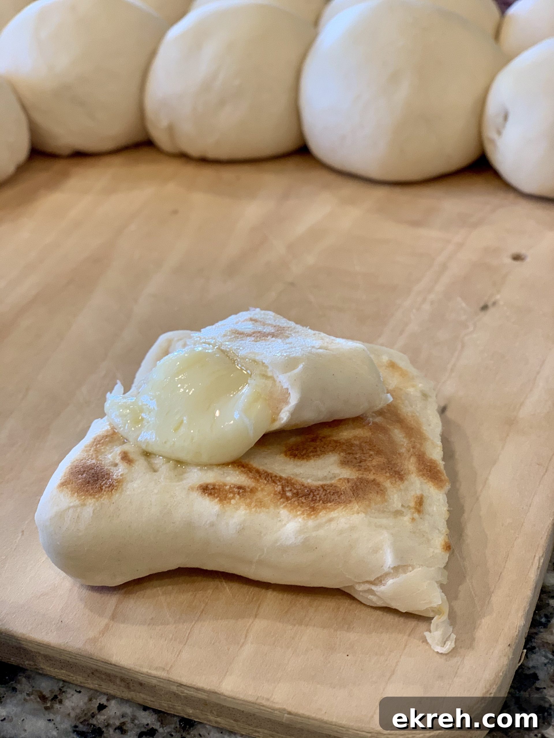 Plated naan for dinner