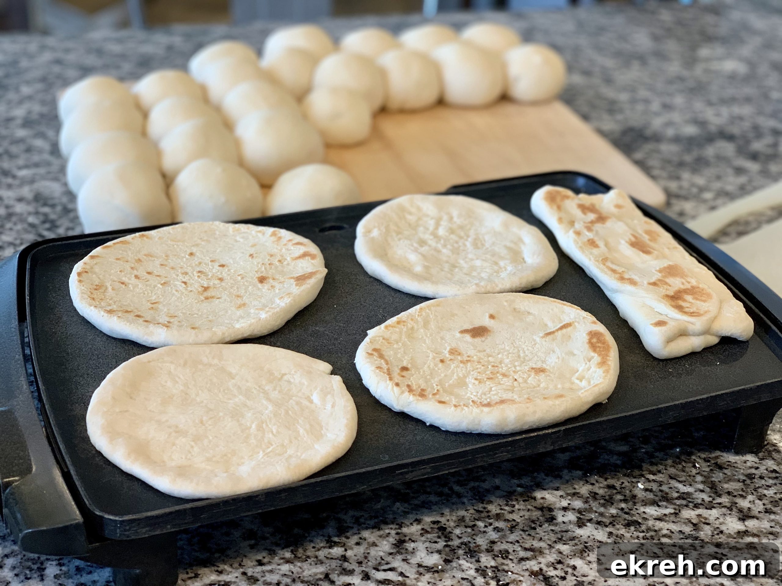 Naan on a griddle