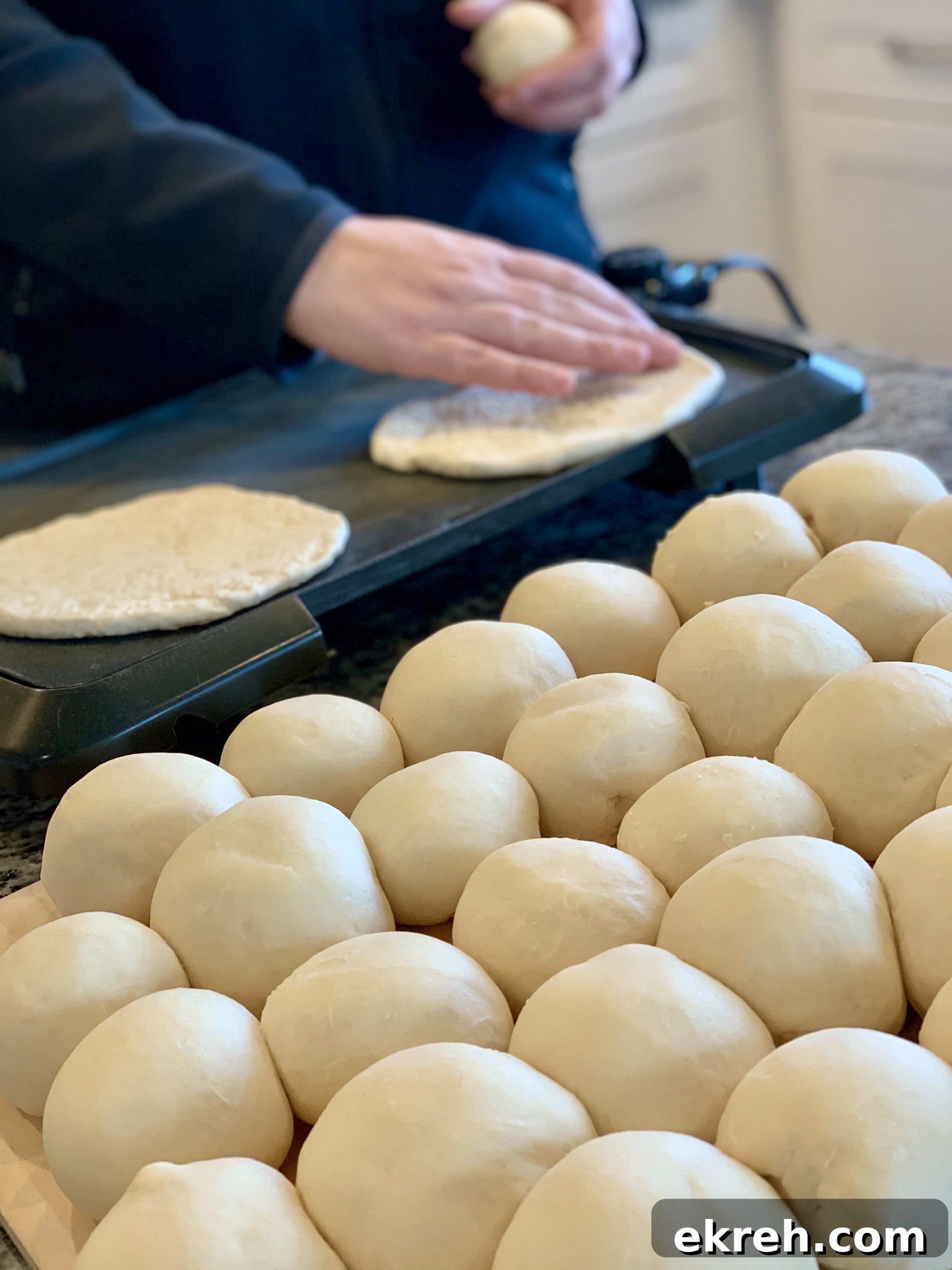 Stack of finished naans