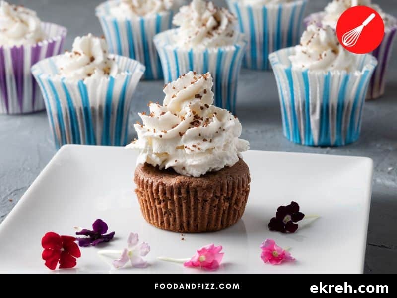 When mixed with powdered sugar, heavy cream can be whipped to make frosting for desserts.