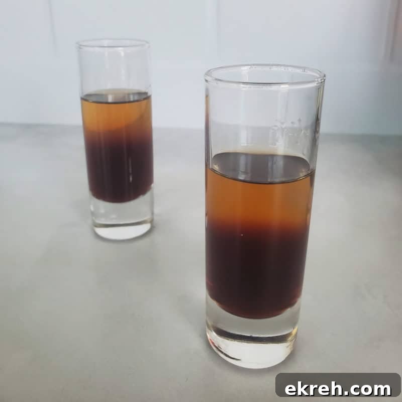 Layered Peanut Butter and Jelly Shots