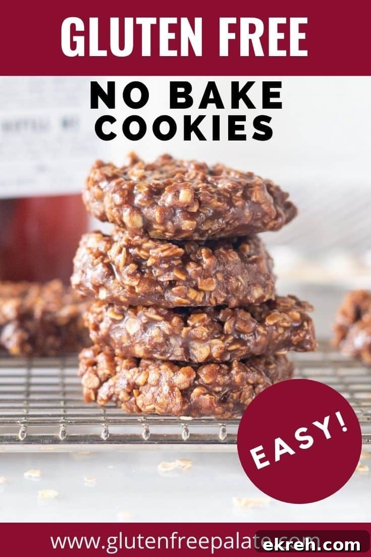 gluten free no bake cookies pinterest pin collage