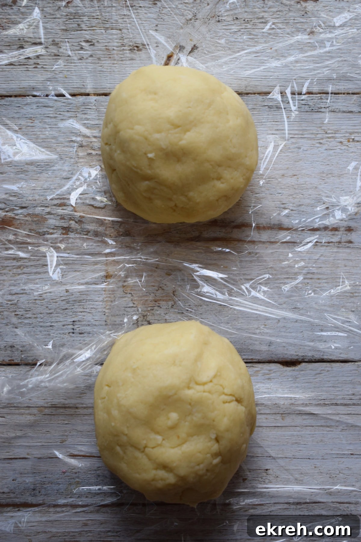 Pastry ready to wrap and refridgerate.