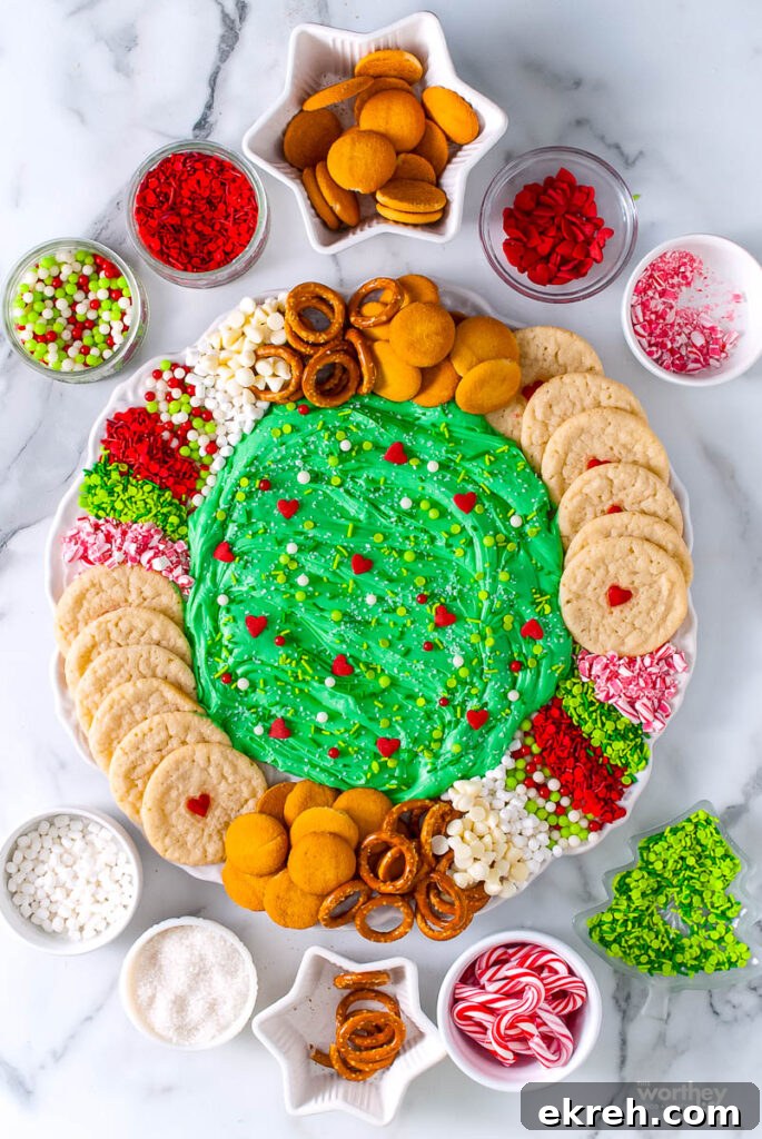Christmas ingredients to put on your frosting board
