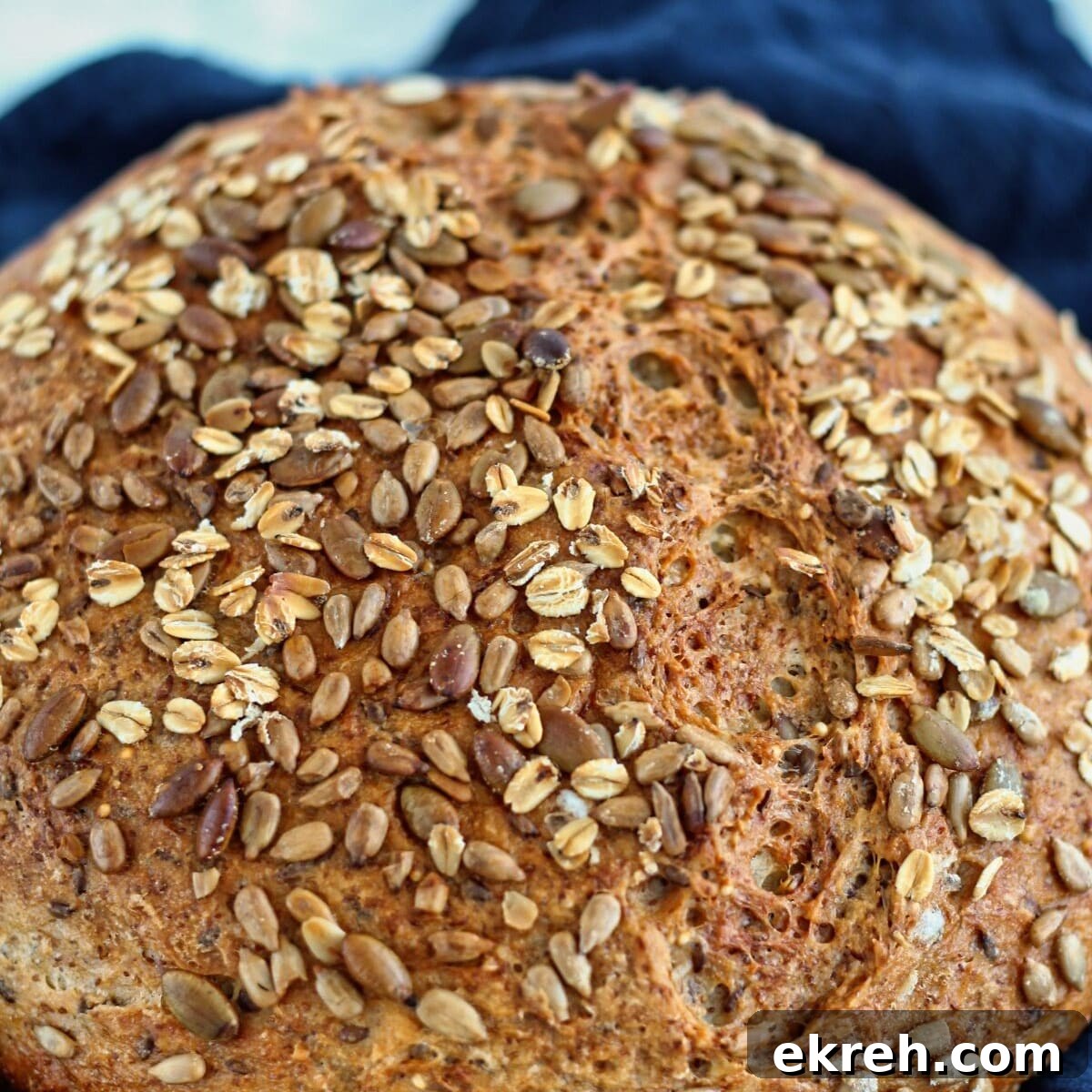 multigrain seeded artisan loaf made with gluten free multigrain flour blend.