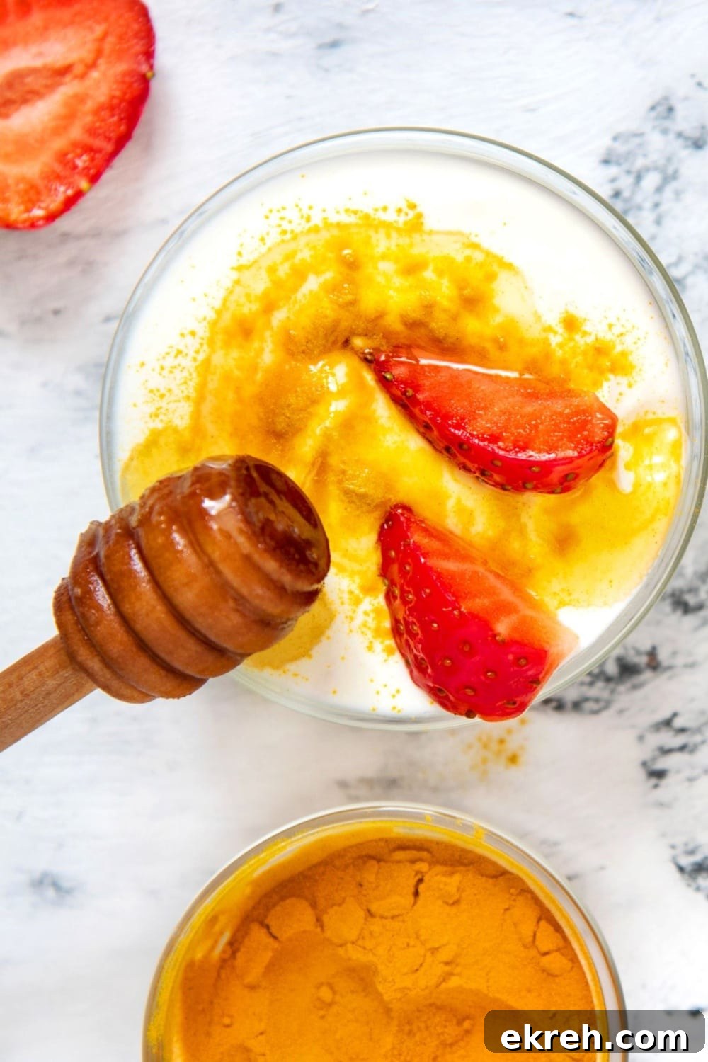 Easy Anti Inflammatory Breakfast Ideas like honey turmeric yogurt bowl