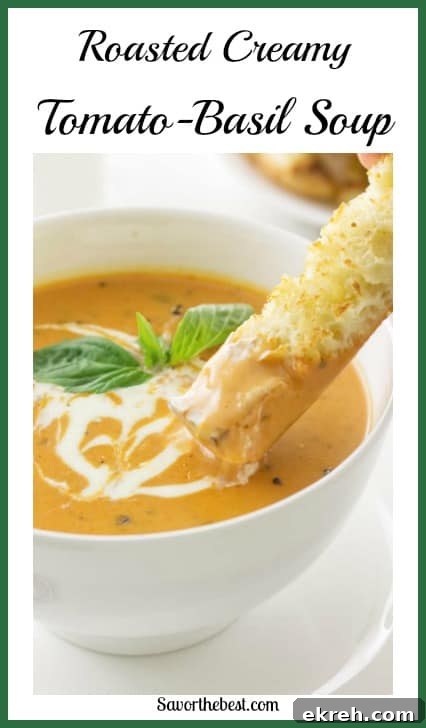 Creamy Roasted Tomato-Basil Soup