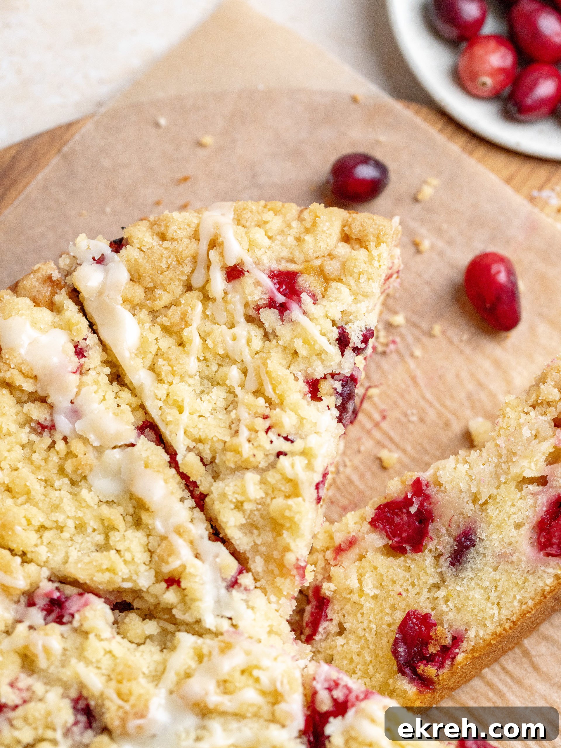 Slice of cake with glaze